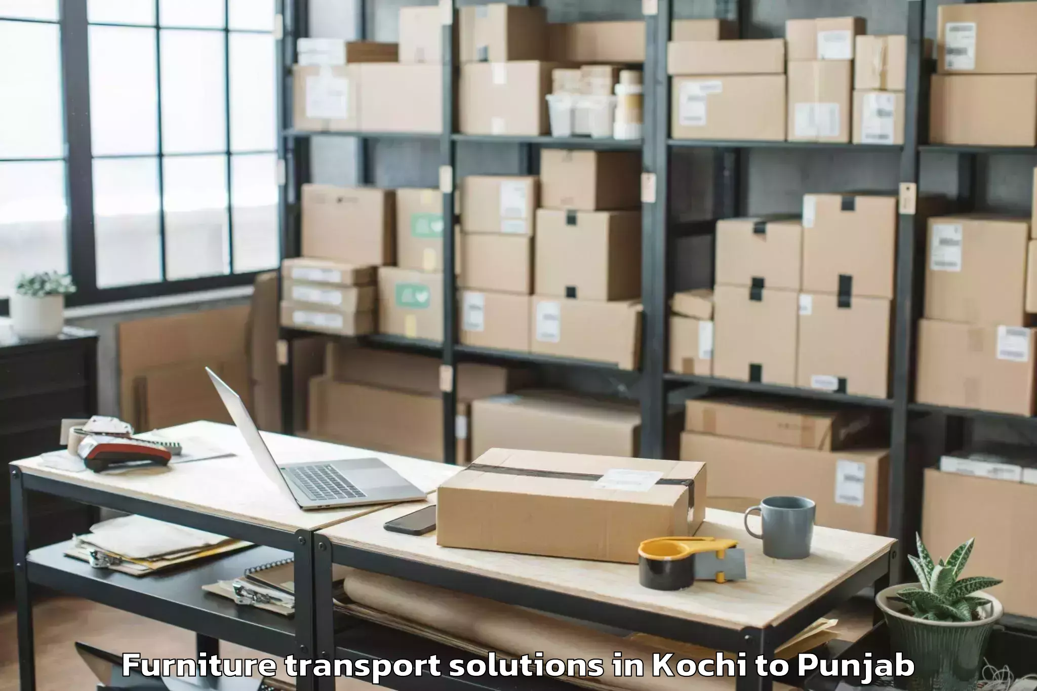 Easy Kochi to Phillaur Furniture Transport Solutions Booking